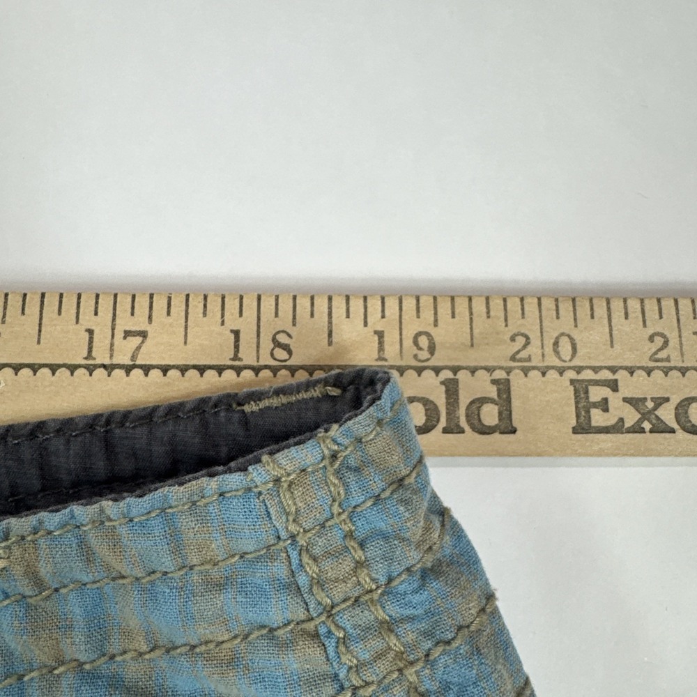 Unionbay Cargo Shorts‎ Mens 38x10 Blue Tan Plaid Utility Outdoors Hiking Camping - Picture 5 of 7